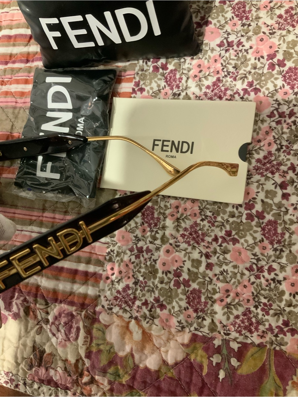 Fendi Women's Brown Tortoiseshell Square Sunglasses with Gradient Lenses - Picture 3 of 7